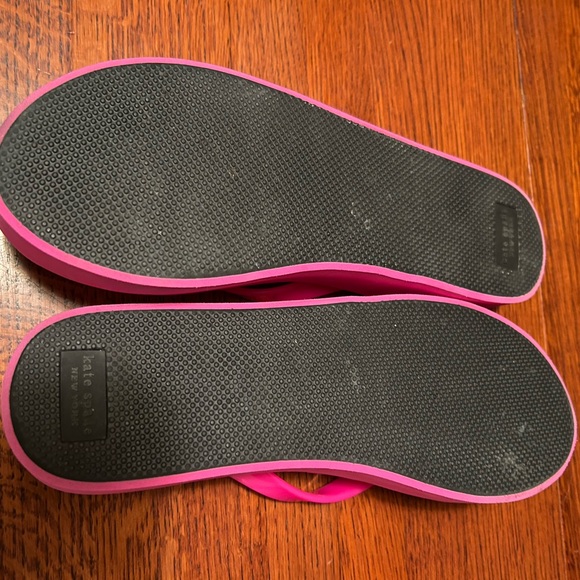 kate spade Bright Pink Floral Platform Flip Flops - Picture 8 of 8